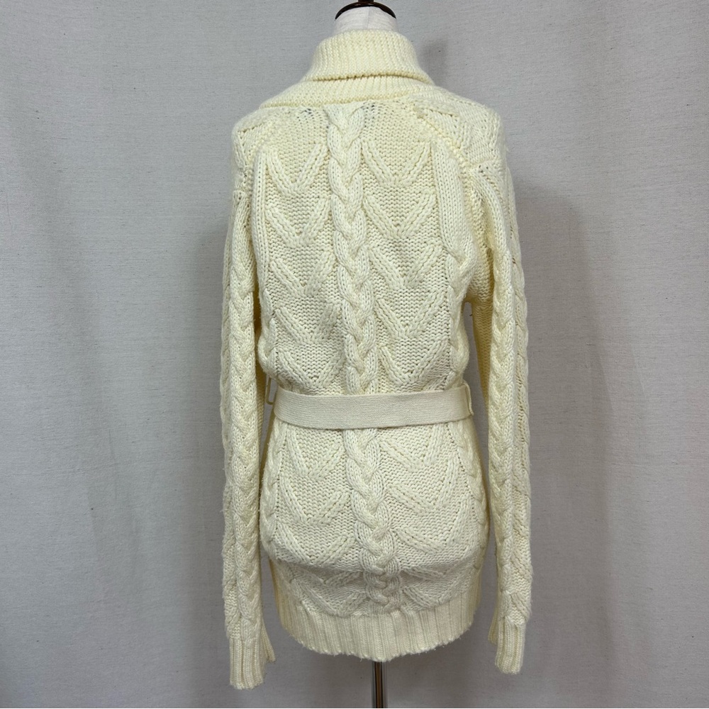 WILEY Cream Cable Knit Women's Sweater Cardigan - Picture 3 of 4